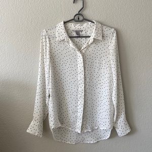 Polka dot button up blouse